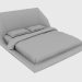 3d model Double bed YUME BED DOUBLE (255x255xH112) - preview