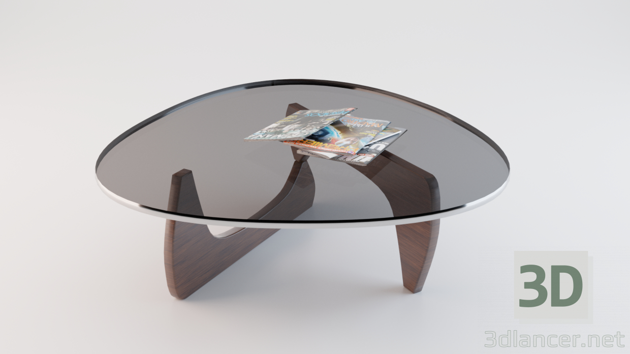3d модель Столик (Vitra Brown Coffee Table) – превью