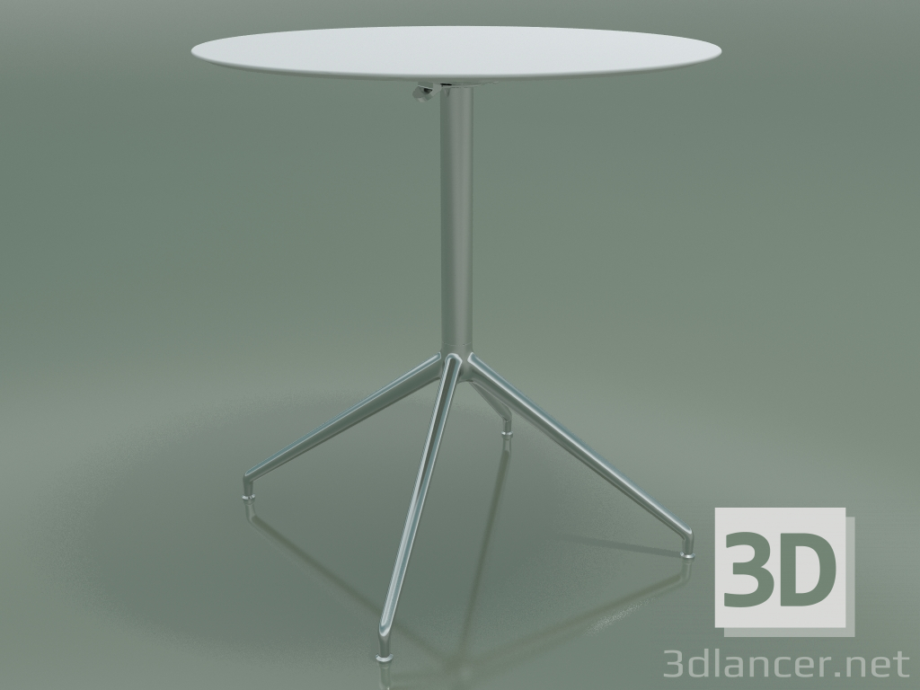 modello 3D Tavolo rotondo 5744 (H 72.5 - Ø69 cm, aperto, Bianco, LU1) - anteprima