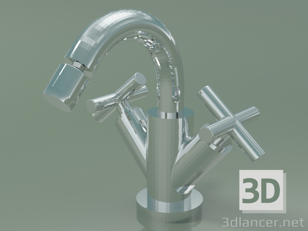modèle 3D Mitigeur bidet monotrou avec vidage (24510892-00) - preview