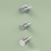 3d model Thermostatic mixer set with 2 switches (15 49, AS) - preview