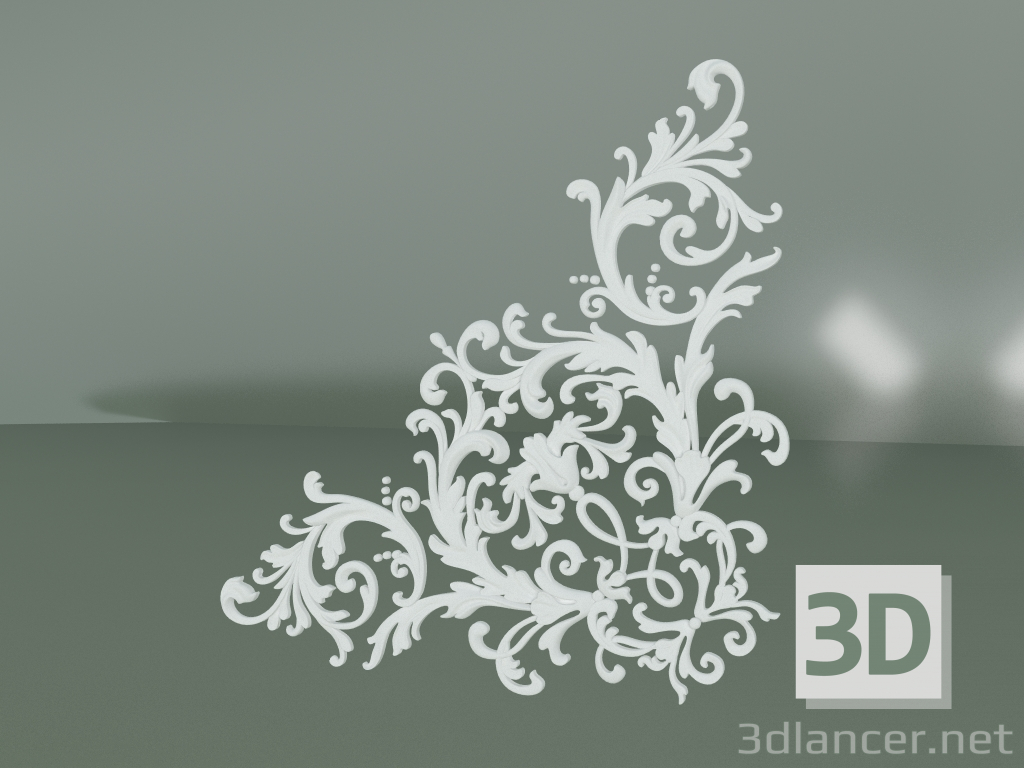 modello 3D Elemento decorativo in stucco ED030 - anteprima