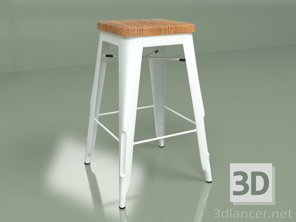 3 डी मॉडल सेमी-बार कुर्सी मरैस रंग 1 (सफेद) - पूर्वावलोकन