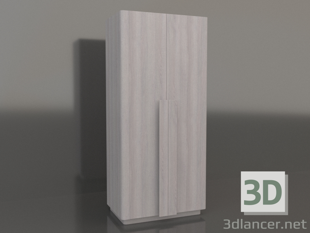 modèle 3D Armoire MW 04 bois (option 3, 1000x650x2200, bois clair) - preview