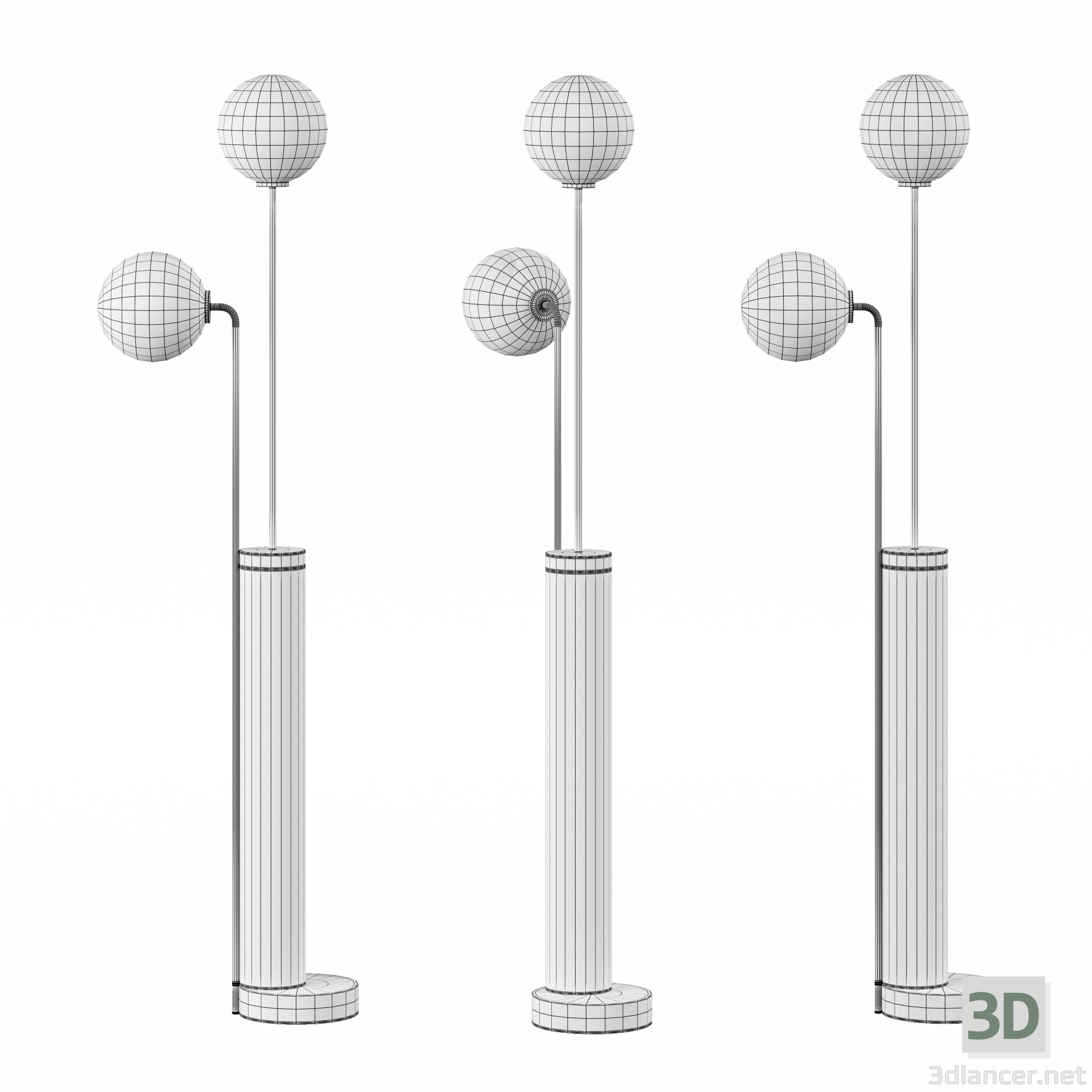 3D portland zemin lambası modeli satın - render