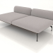 Modelo 3d Módulo de sofá com 2,5 lugares de profundidade (estofamento em couro na parte externa) - preview