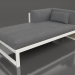 3D Modell Modulares Sofa, Teil 2 links (Achatgrau) - Vorschau
