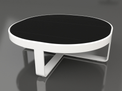 Round coffee table Ø90 (DEKTON Domoos, White)