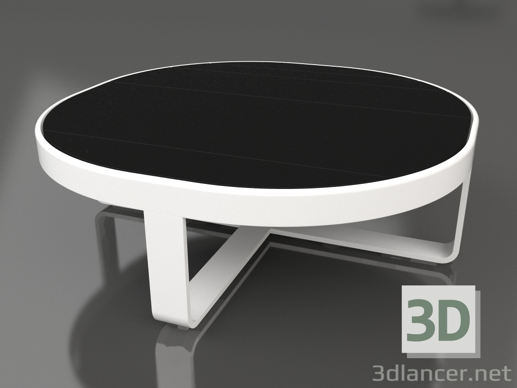 modèle 3D Table basse ronde Ø90 (DEKTON Domoos, Blanc) - preview