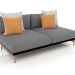 Modelo 3d Módulo de sofá, seção 4 (preto) - preview