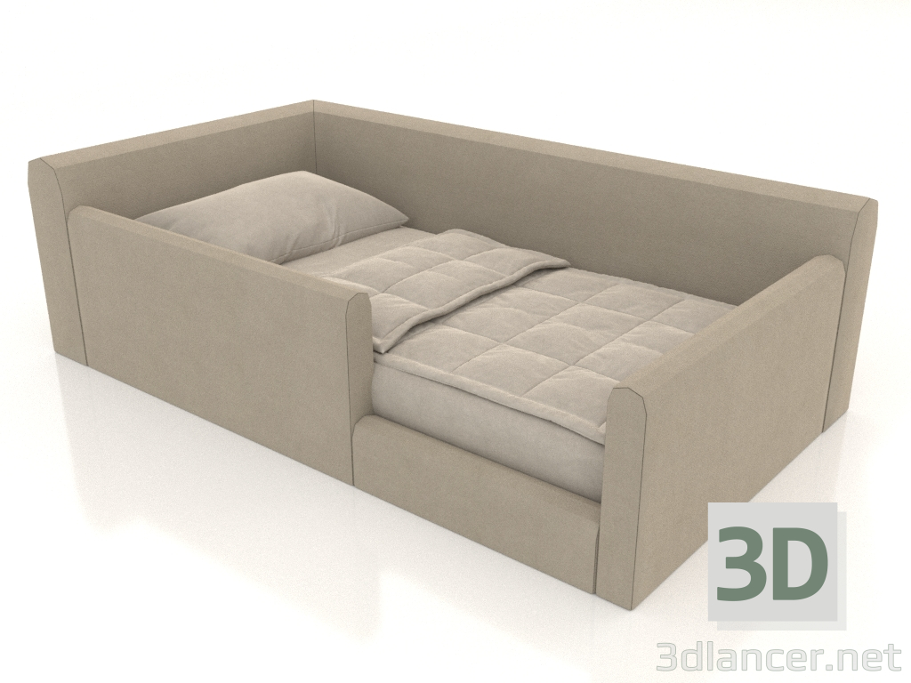 3d модель Детская кроватка Chiaro 2300х1300х700 мм (вариант 1) – превью 3d модель Детская кроватка Chiaro 2300х1300х700 мм (вариант 1) – превью