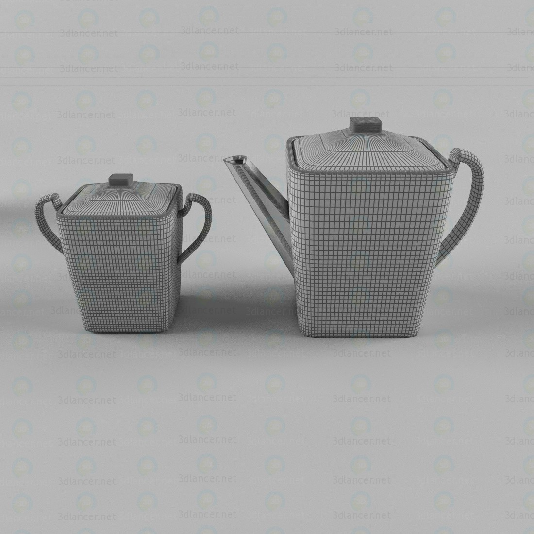 3d Coffee service model buy - render 3d Coffee service model buy - render