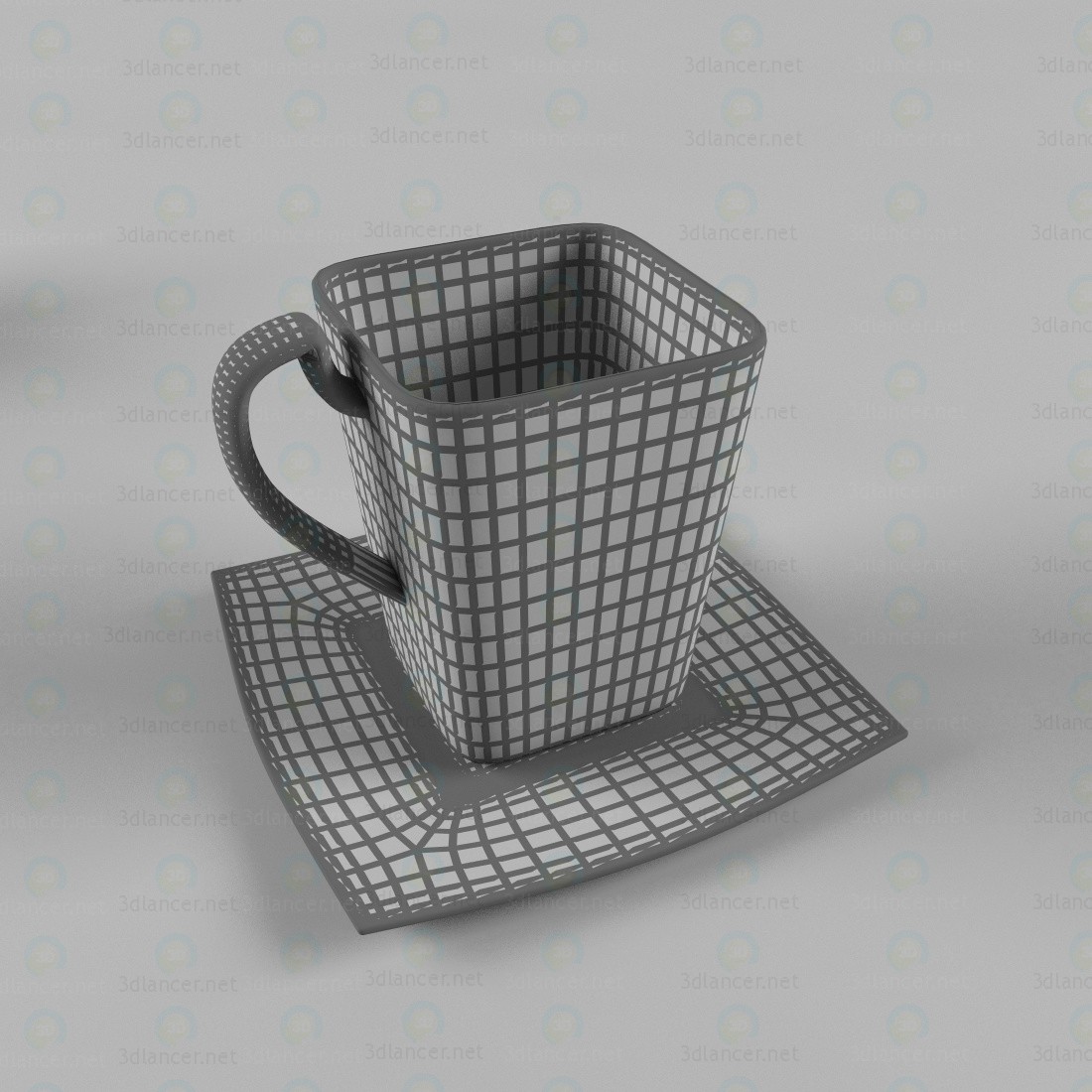 3d Coffee service model buy - render 3d Coffee service model buy - render