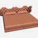 3D Modell Doppel Bett Konstellation - Vorschau