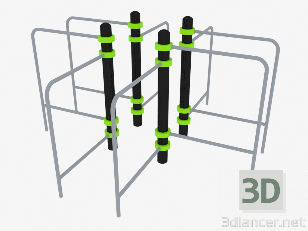 modello 3D Complesso sportivo (W0019) - anteprima