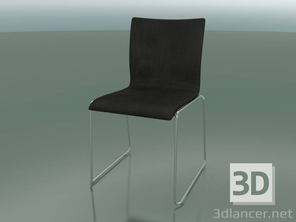 3D Modell Schiebestuhl extra breit mit Lederbezug (127) - Vorschau