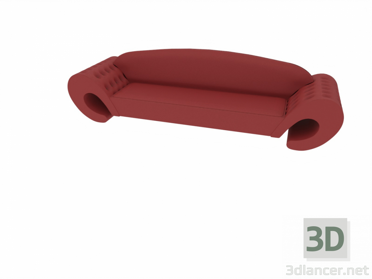 3D modeli Siluet kanepe - önizleme