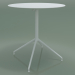 3D Modell Runder Tisch 5744 (H 72,5 - Ø69 cm, ausgebreitet, Weiß, V12) - Vorschau