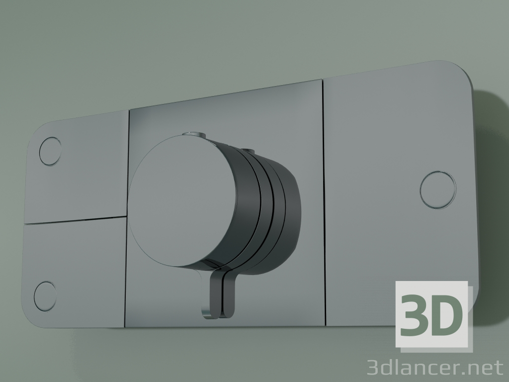 3D modeli Duş bataryası, 3 çıkış (45713330) - önizleme