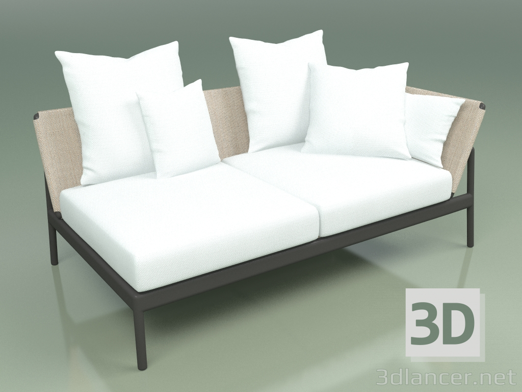 modello 3D Modulo divano sinistro 005 (Metal Smoke, Batyline Sand) - anteprima