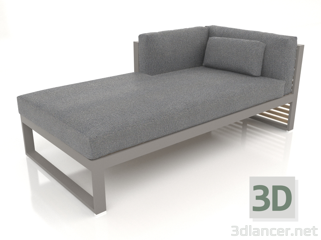 3D modeli Modüler kanepe, sol bölüm 2 (Kuvars grisi) - önizleme