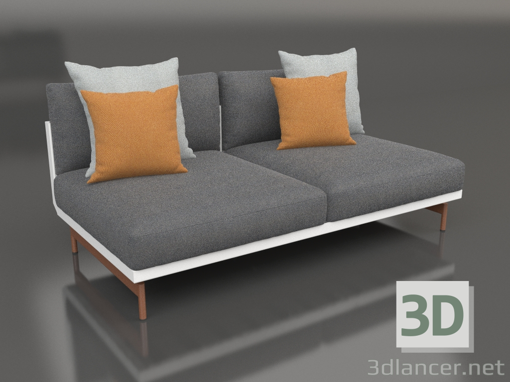 3D modeli Kanepe modülü 4. bölüm (Beyaz) - önizleme