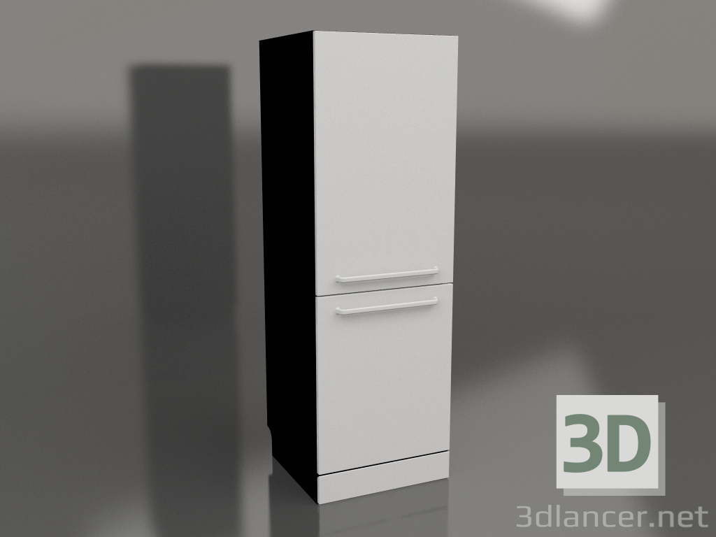3D Modell Geschirrspüler und Schrank 60 cm (grau) - Vorschau