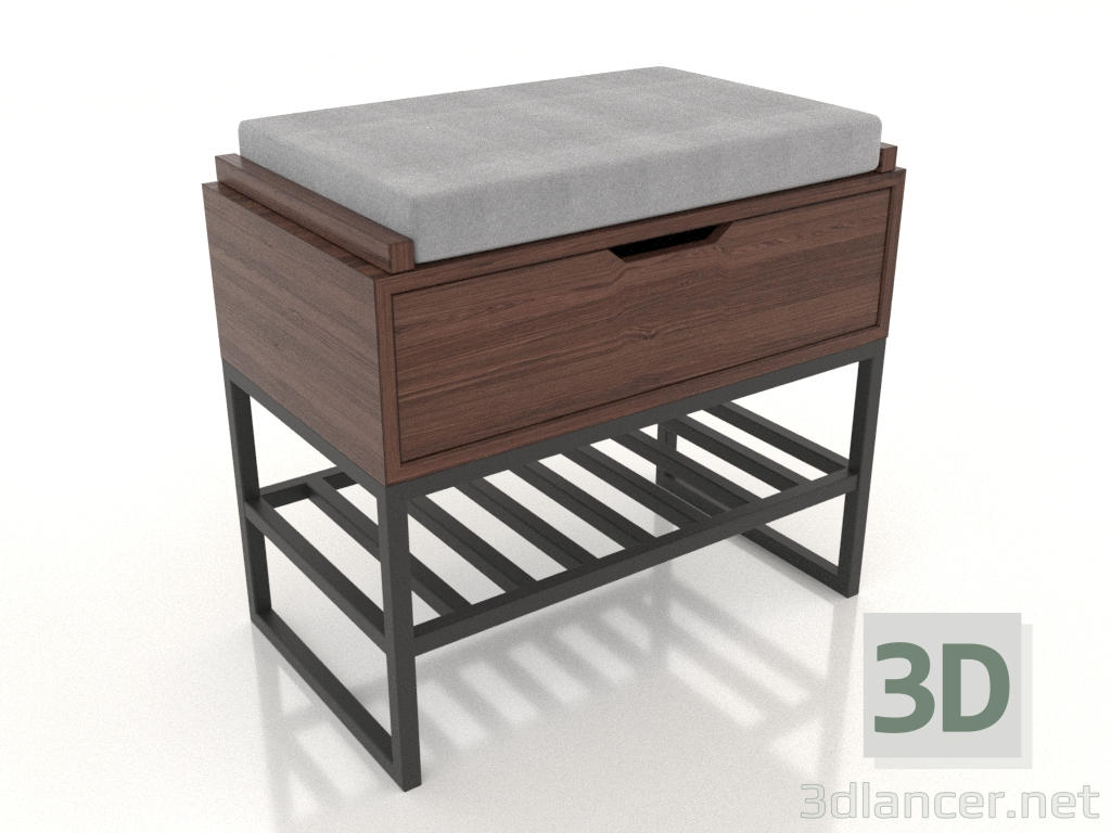 3d model Bench (dark walnut) - preview