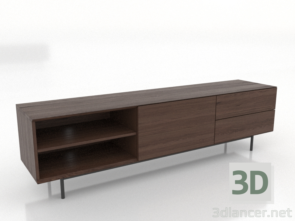Modelo 3d Móvel de TV 2 1800 mm (nogueira escura) - preview Modelo 3d Móvel de TV 2 1800 mm (nogueira escura) - preview