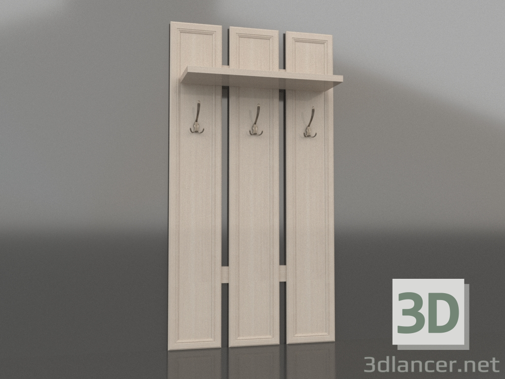 Modelo 3d Cabide (3 ganchos) - preview