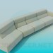 3d модель Довгий диван – превью