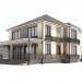 Zweistöckiges Haus mit Terrasse 3D-Modell kaufen - Rendern