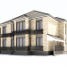 3D Teraslı iki katlı ev modeli satın - render