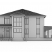 3d Двухэтажный дом с террасой модель купить - ракурс