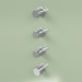 3d model Thermostatic mixer set with 3 shut-off valves (15 50, AS) - preview