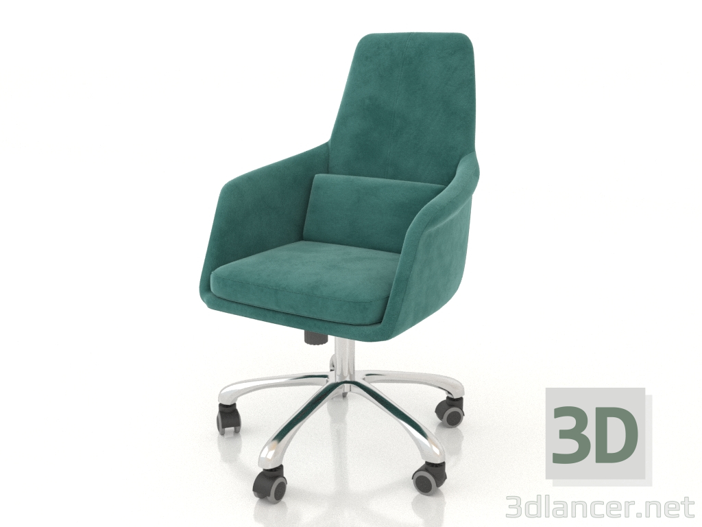modello 3D Poltrona Meridian (smeraldo) - anteprima