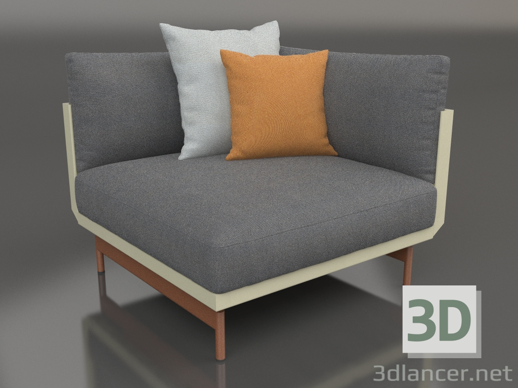 3d model Sofa module, section 6 (Gold) - preview