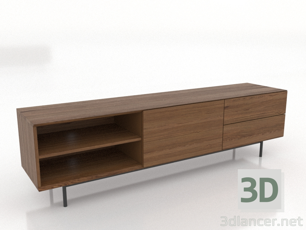 Modelo 3d Móvel de TV 2 1800 mm (nogueira clara) - preview Modelo 3d Móvel de TV 2 1800 mm (nogueira clara) - preview