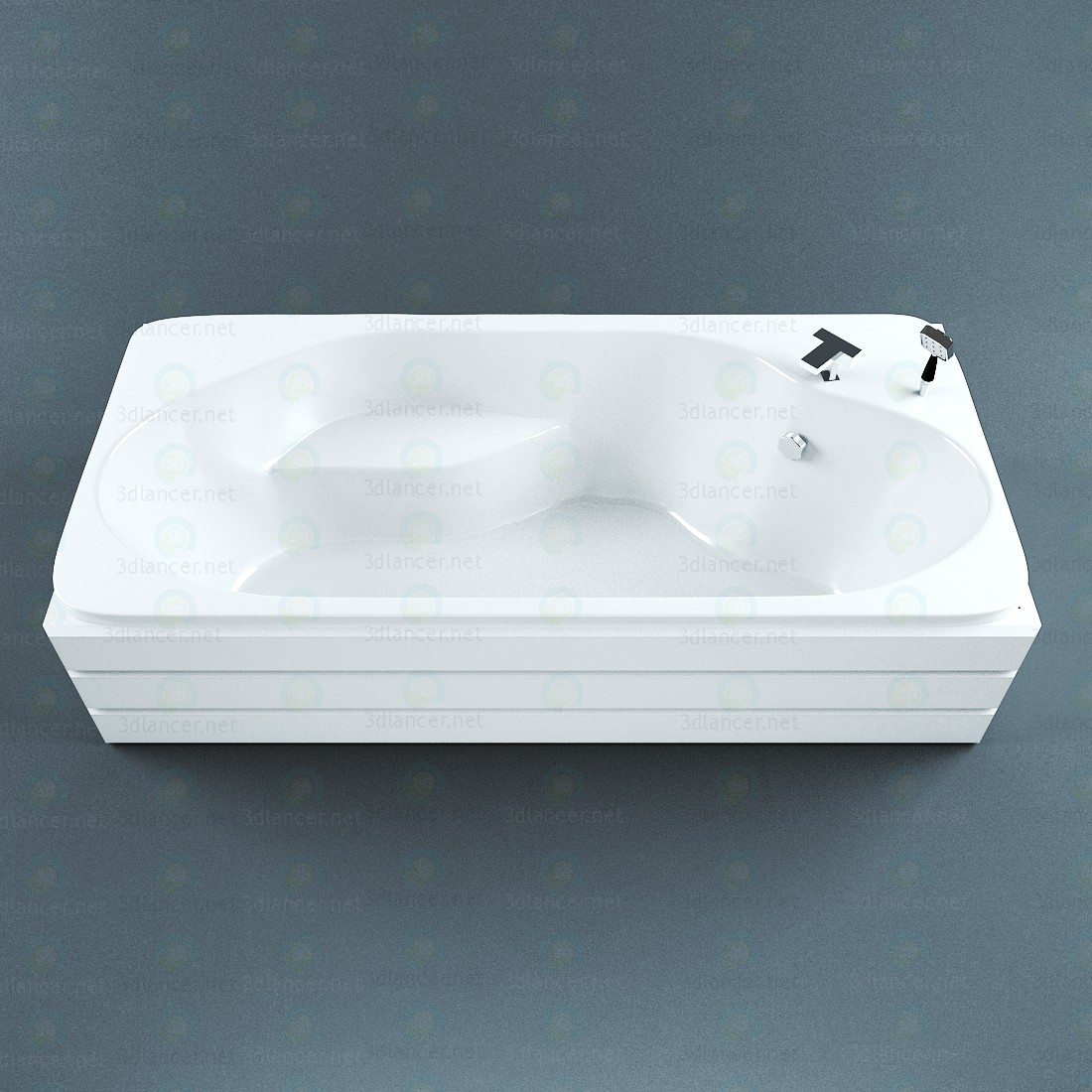 modello 3D di Acrilico Vasca da bagno comprare - rendering