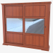 3d model Two-door wardrobe with mirrors 1811 - preview