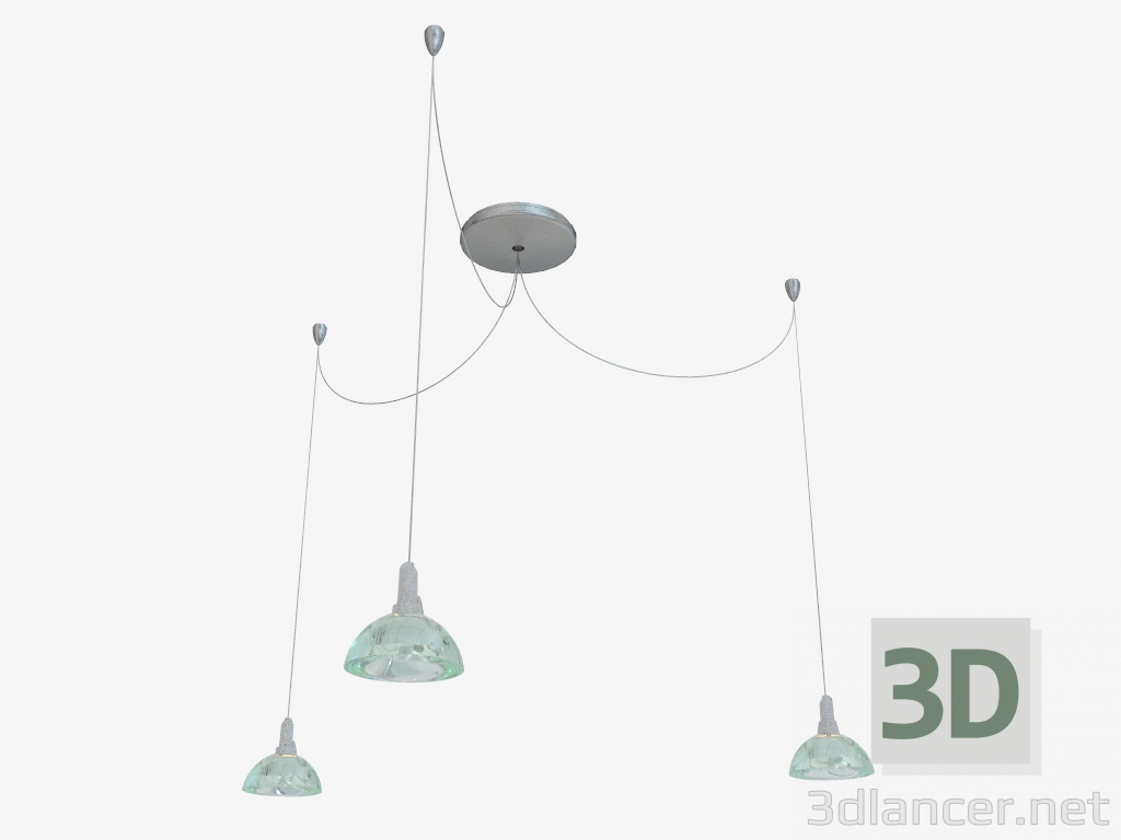 3d model Lámpara colgante 377 Galileo Mini 3 - vista previa