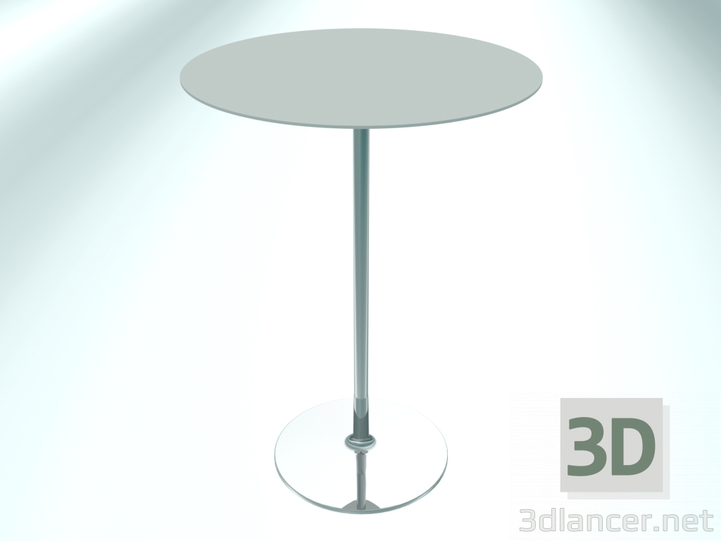 modello 3D Tavolo da ristorante rotondo (RR10 cromato EPO1, Ø800 mm, H1100 mm, base rotonda) - anteprima