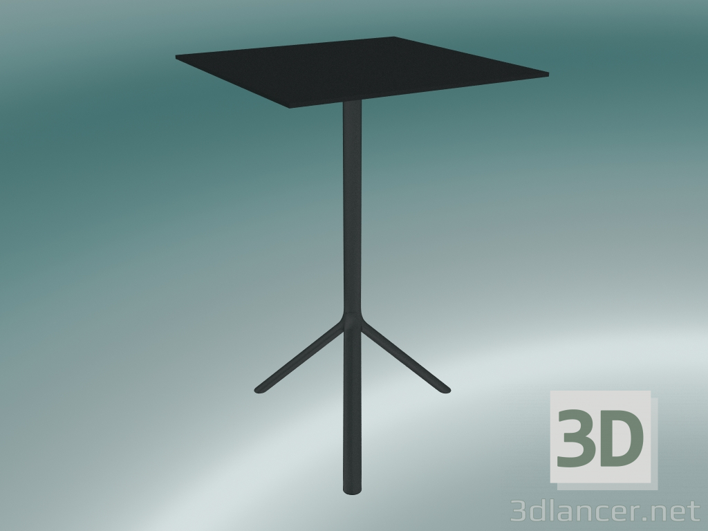modello 3D Tavolo MIURA (9580-71 (70x70cm), H 108cm, nero, nero) - anteprima