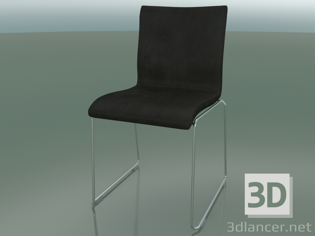 3D Modell Schiebestuhl, extra breit, mit Lederpolsterung, gepolstert (127) - Vorschau