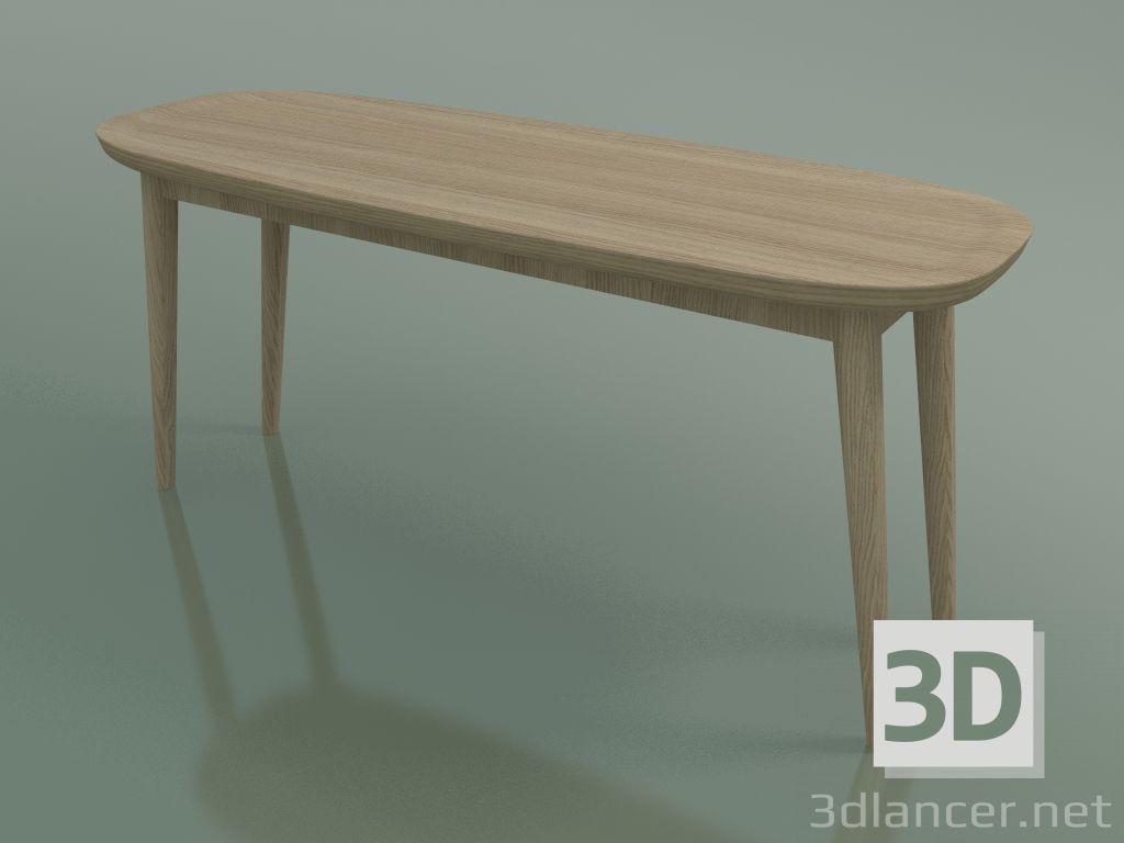 modello 3D Tavolino ovale (247 R, Rovere Sbiancato) - anteprima