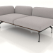 3d model 2-seater sofa module with armrest on the left (leather upholstery on the outside) - preview