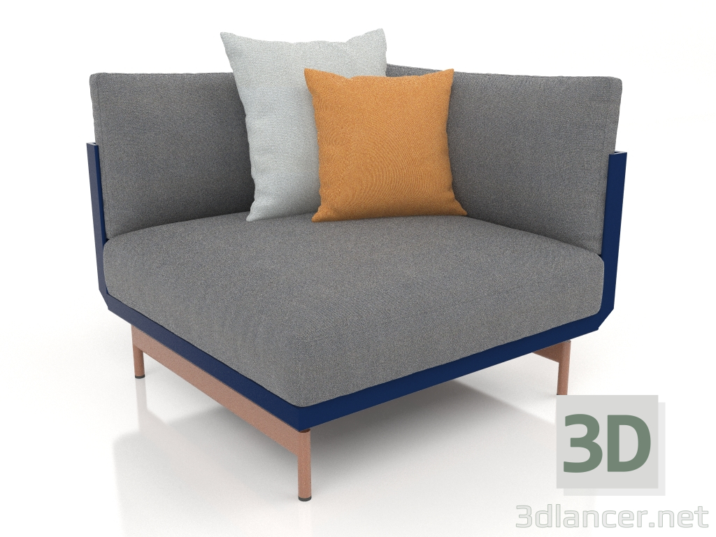 modèle 3D Module canapé, section 6 (Bleu nuit) - preview