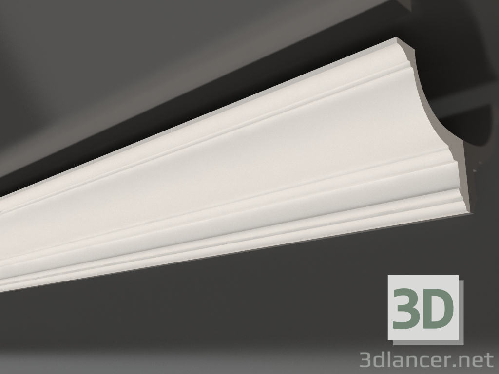 modello 3D Cornice soffitto in gesso con illuminazione KGC 007 (150x125) - anteprima