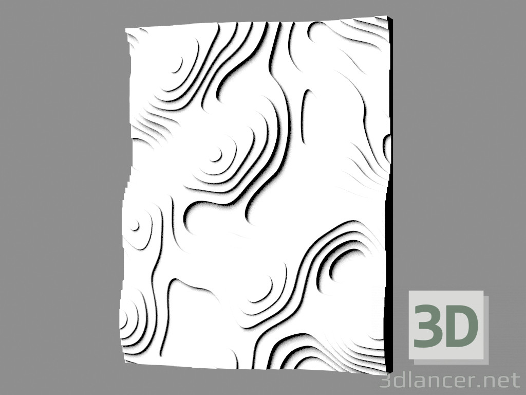 modèle 3D Panneau mural de gypse (article 127) - preview