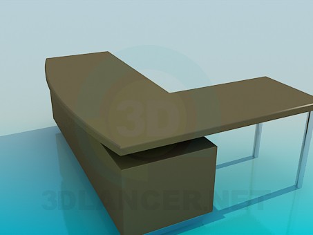 3d модель Рабочий угловой стол – превью 3d модель Рабочий угловой стол – превью